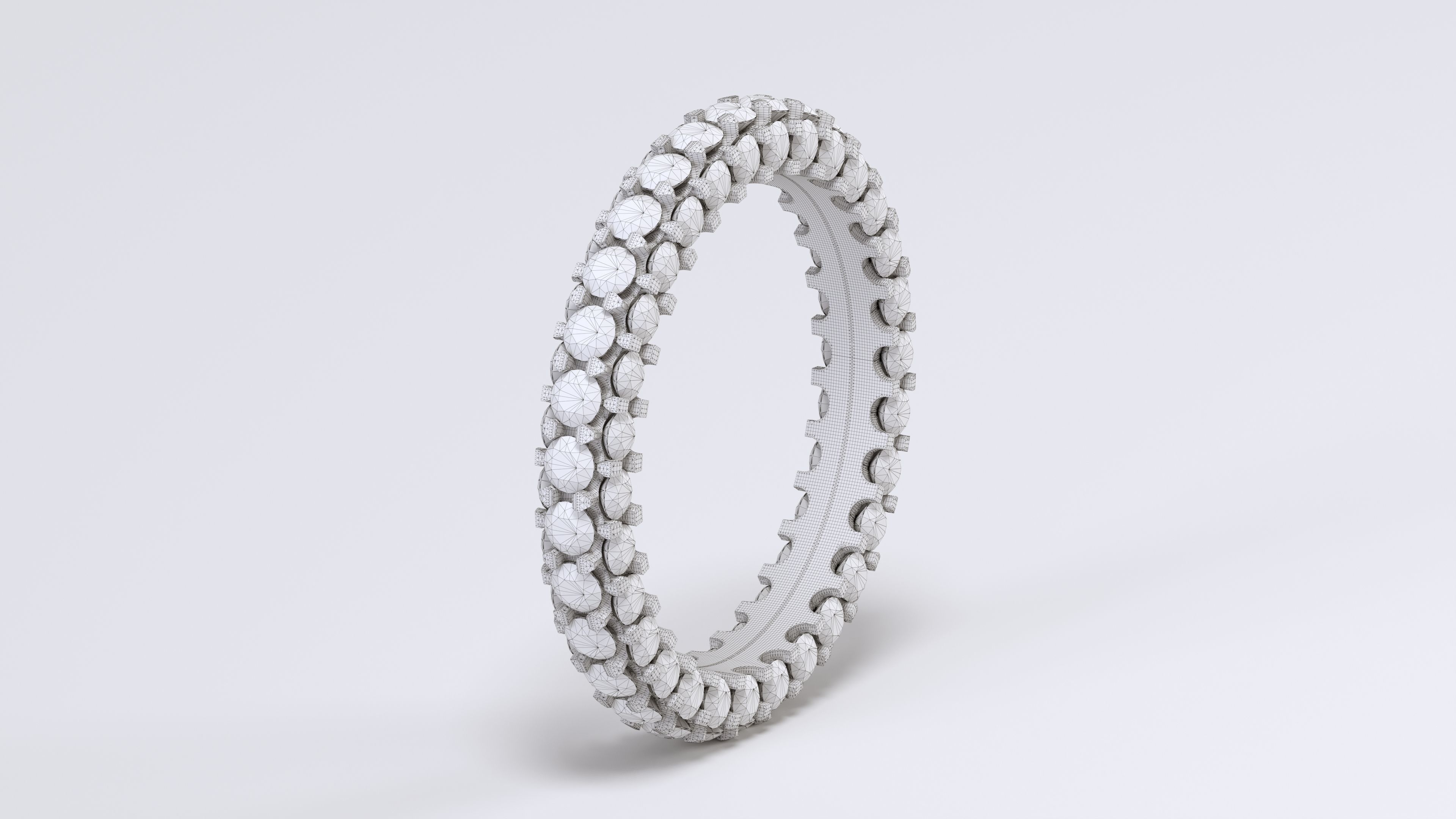 Engagement ring 3D print model_3