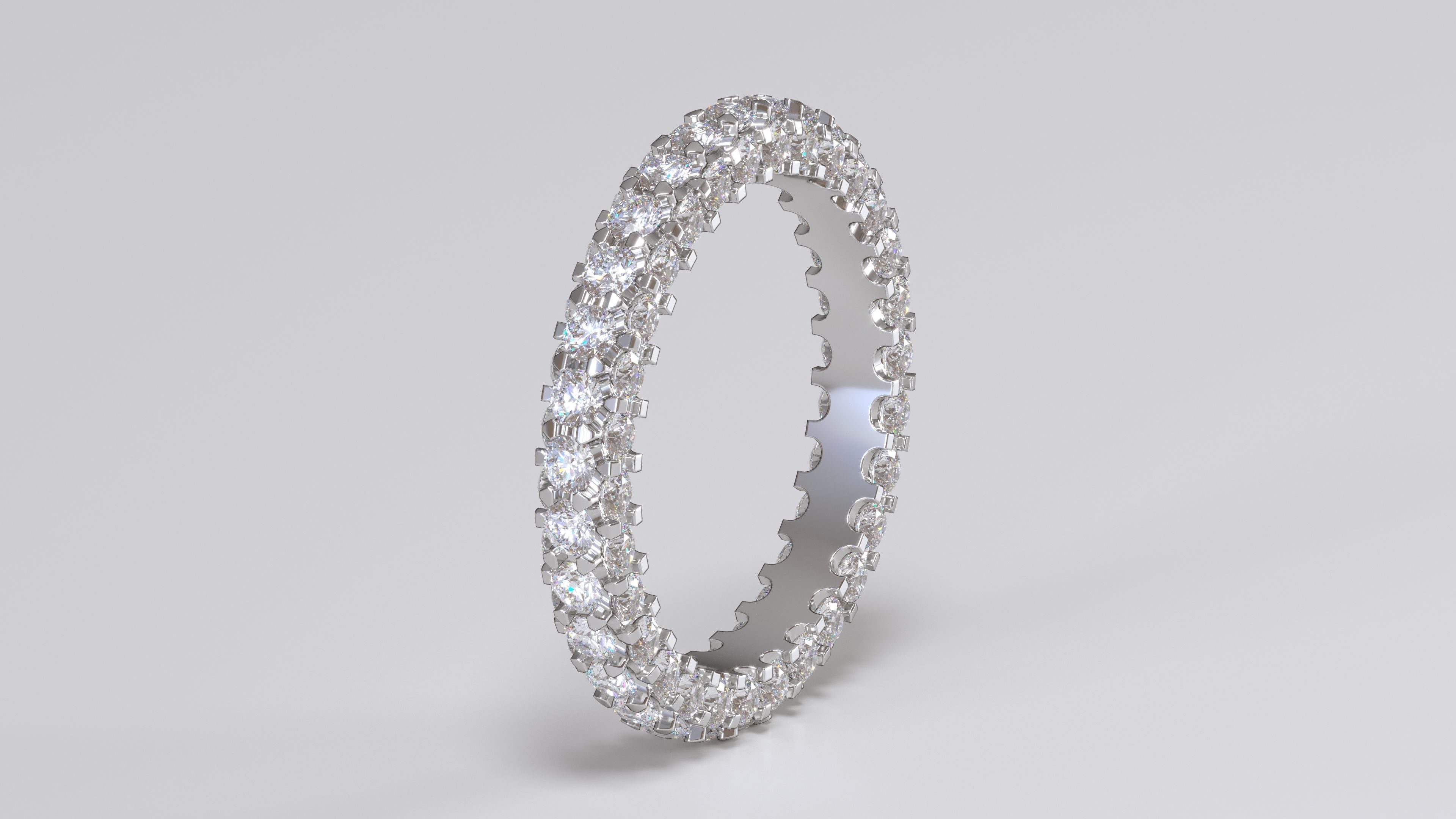 Engagement ring 3D print model_2