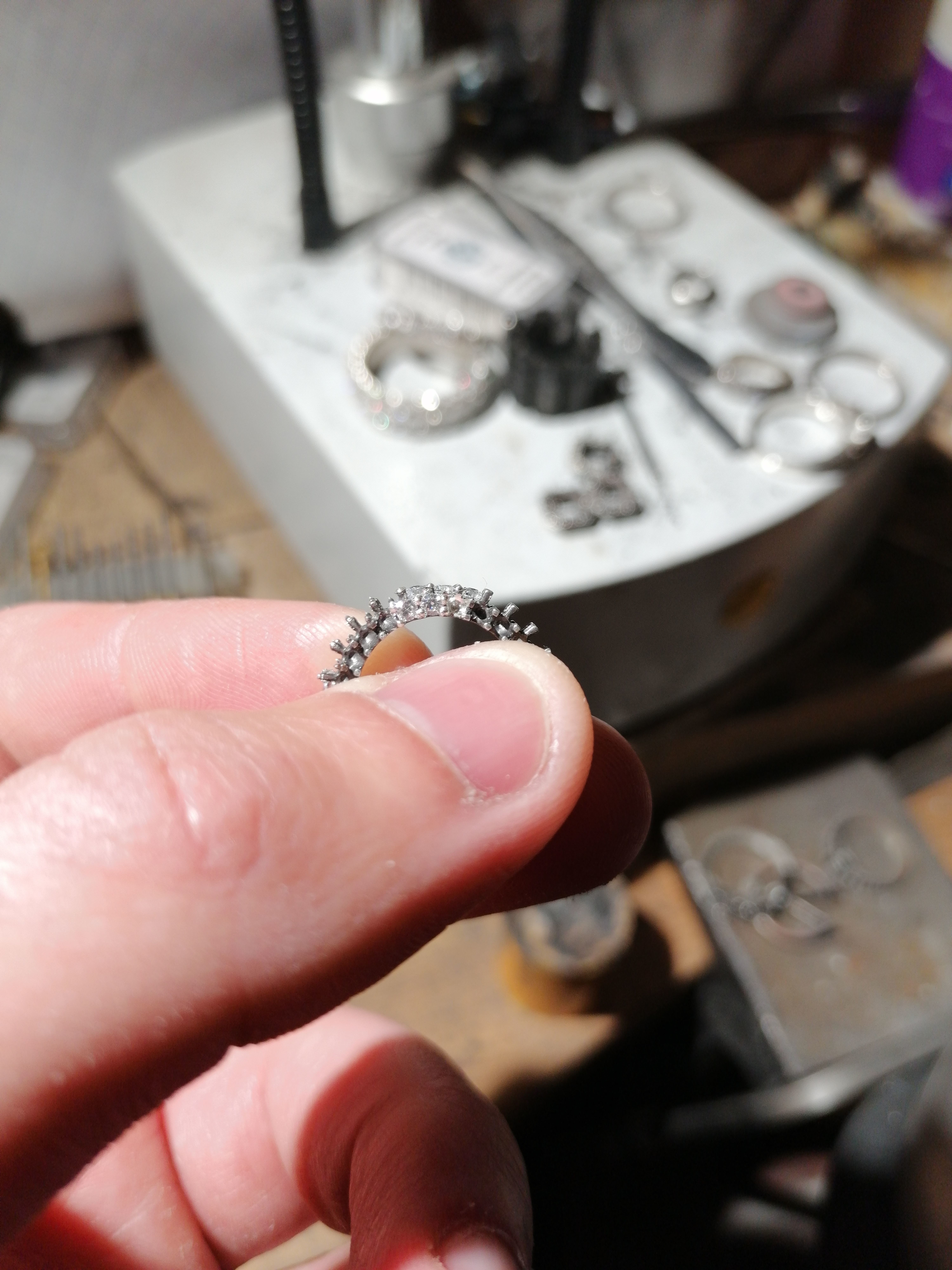 Engagement ring 3D print model_17