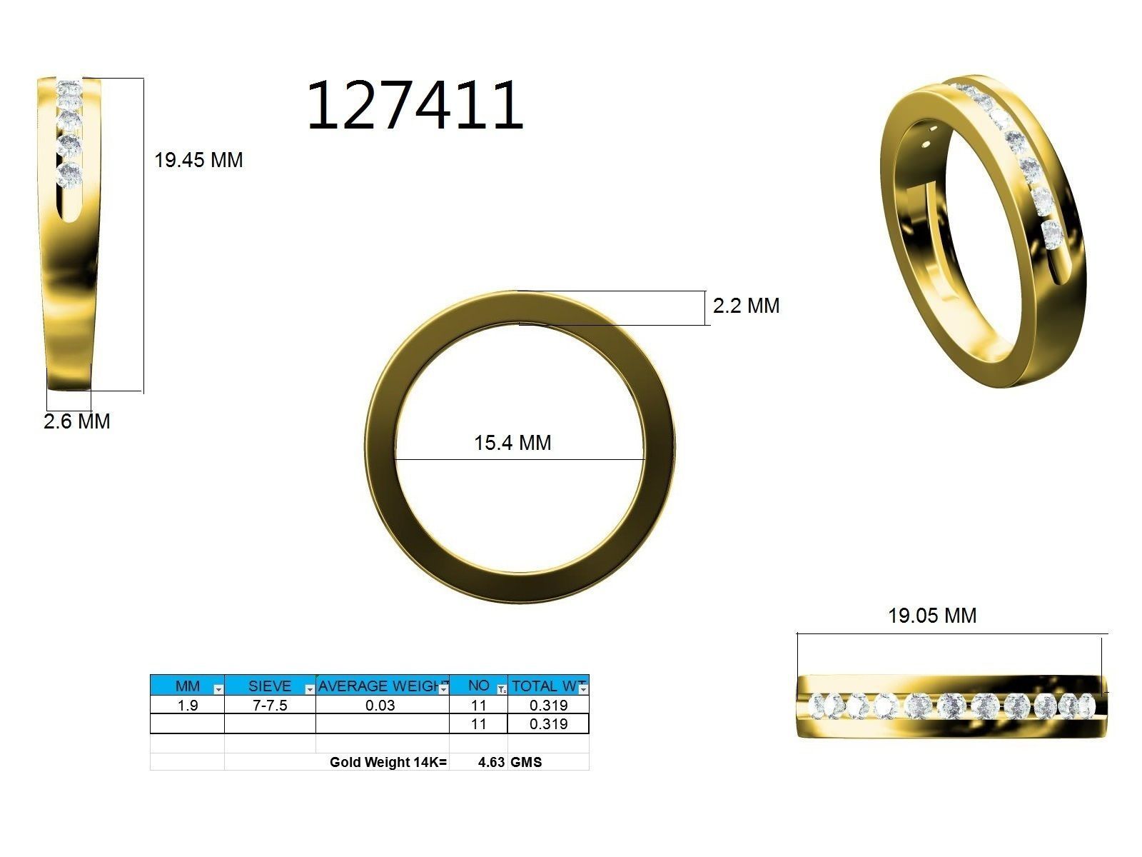 Ring - 127411 3D print model_12