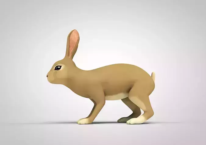 Detailed rabbit with quads 