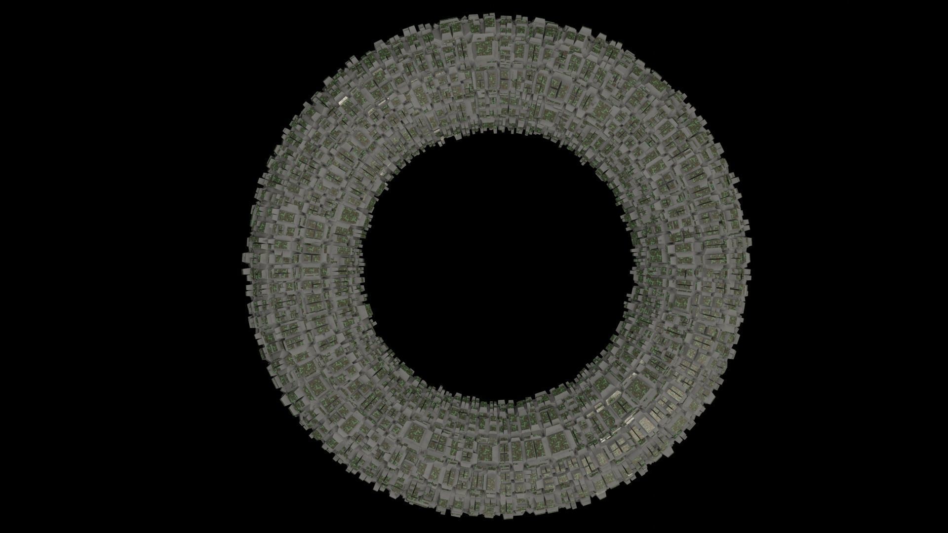 Ufo 3D model ring flying in sky 3D model_6