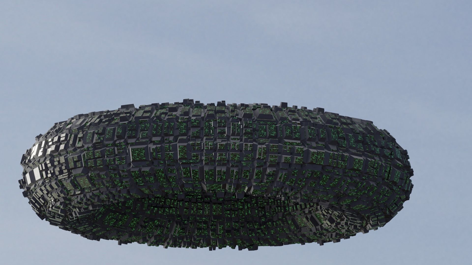 Ufo 3D model ring flying in sky 3D model_17