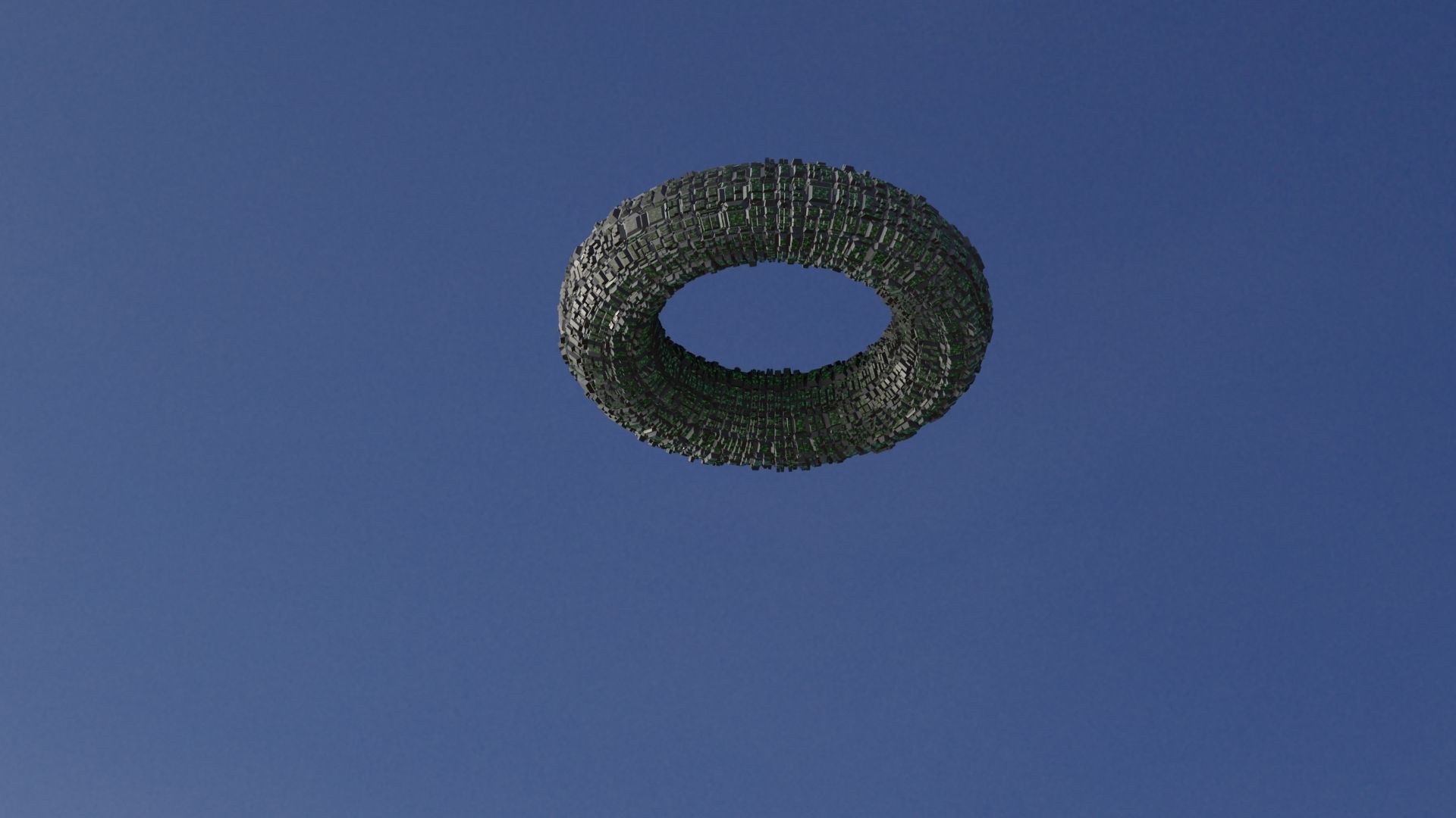 Ufo 3D model ring flying in sky 3D model_14