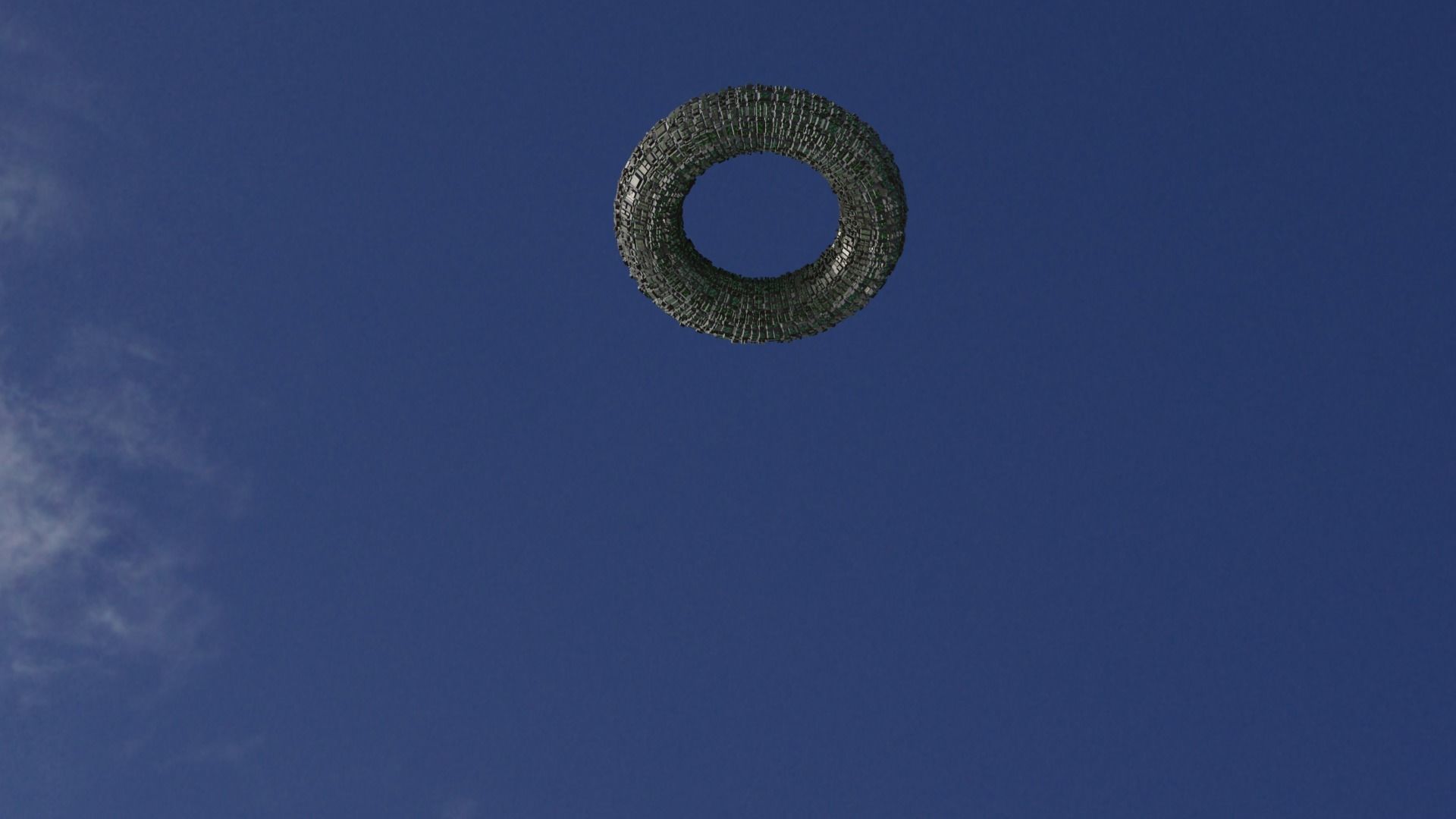 Ufo 3D model ring flying in sky 3D model_15