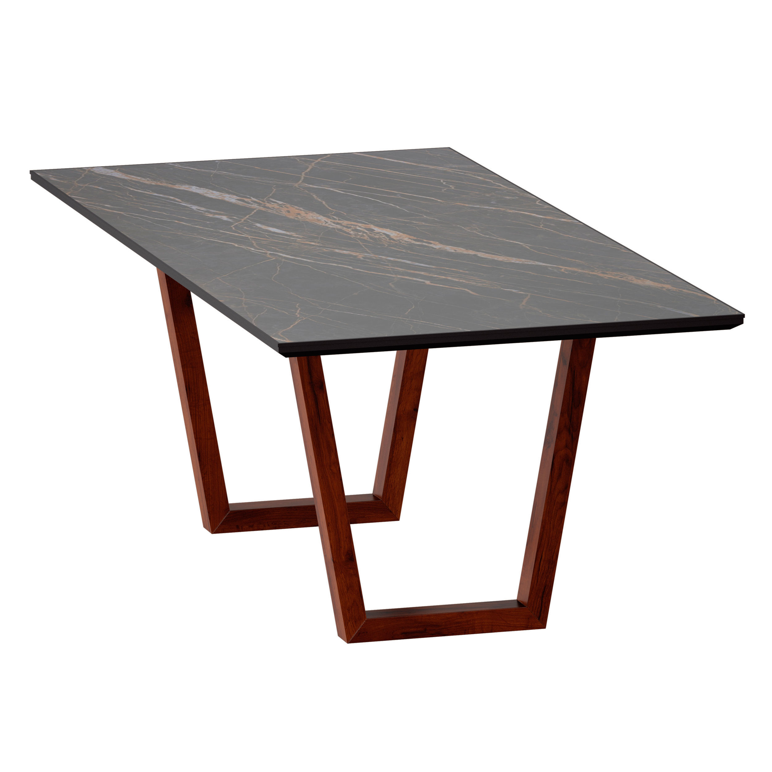 Giada Black Porcelain Table Crate and Barrel 3D model_7