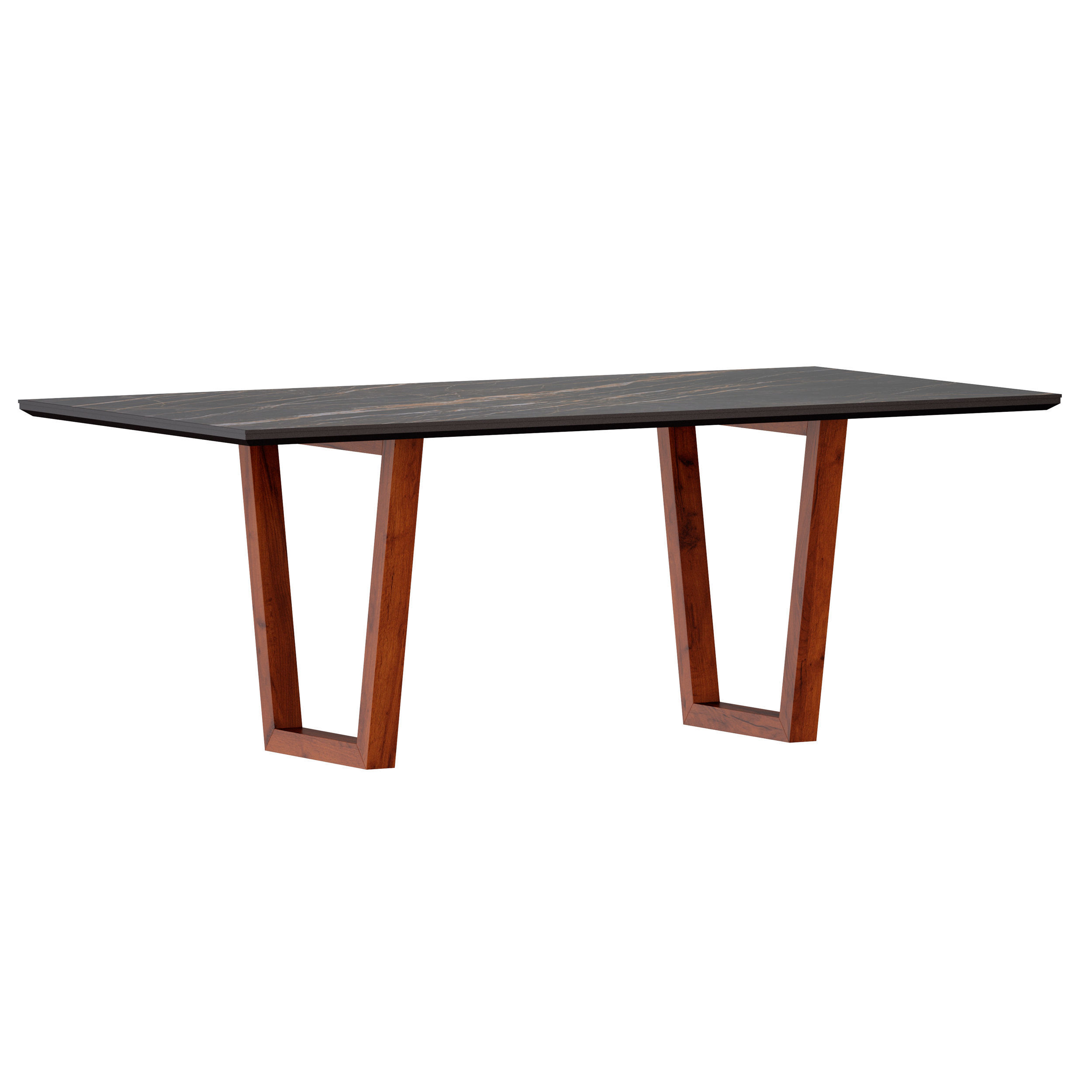 Giada Black Porcelain Table Crate and Barrel 3D model_1