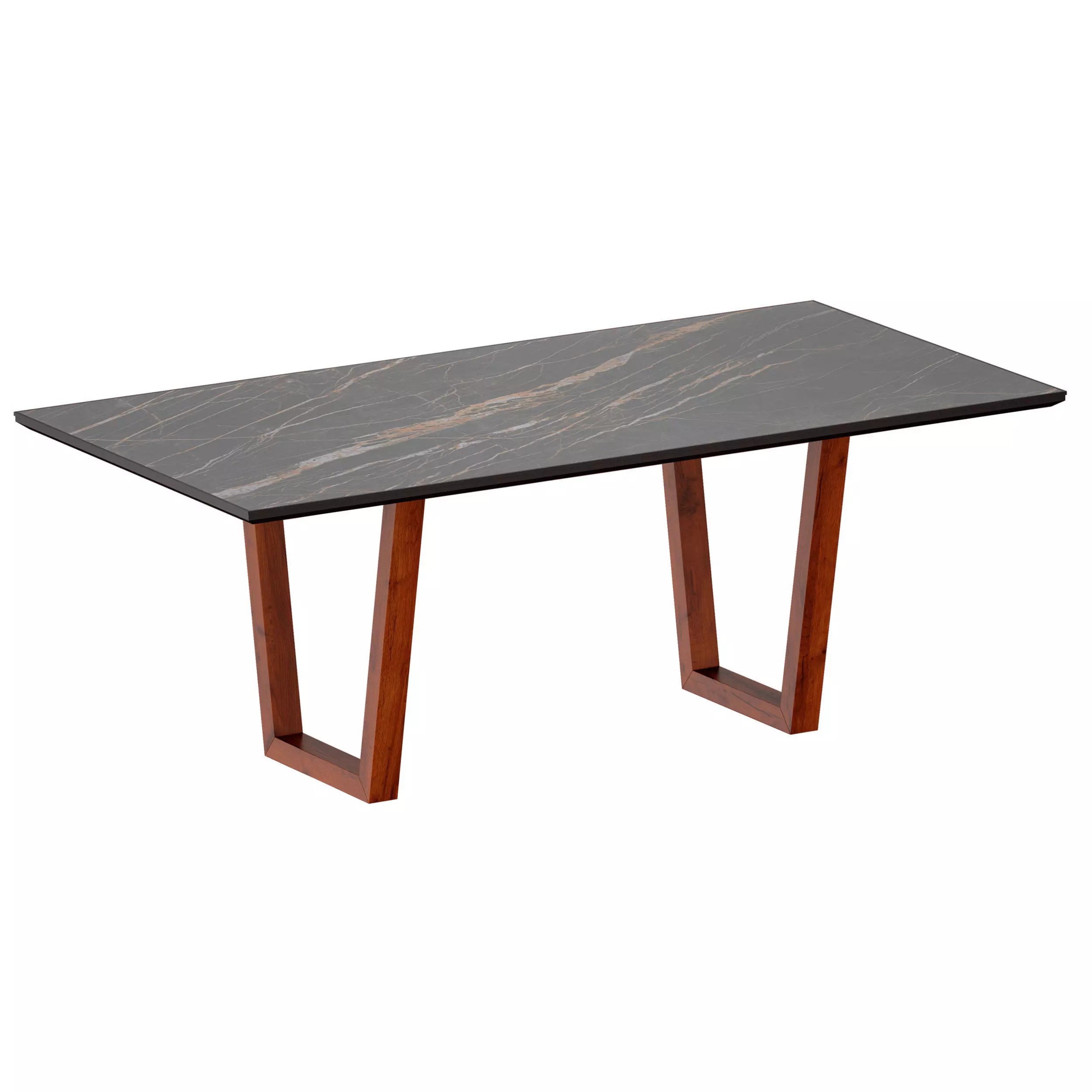 Giada Black Porcelain Table Crate and Barrel 3D model_0