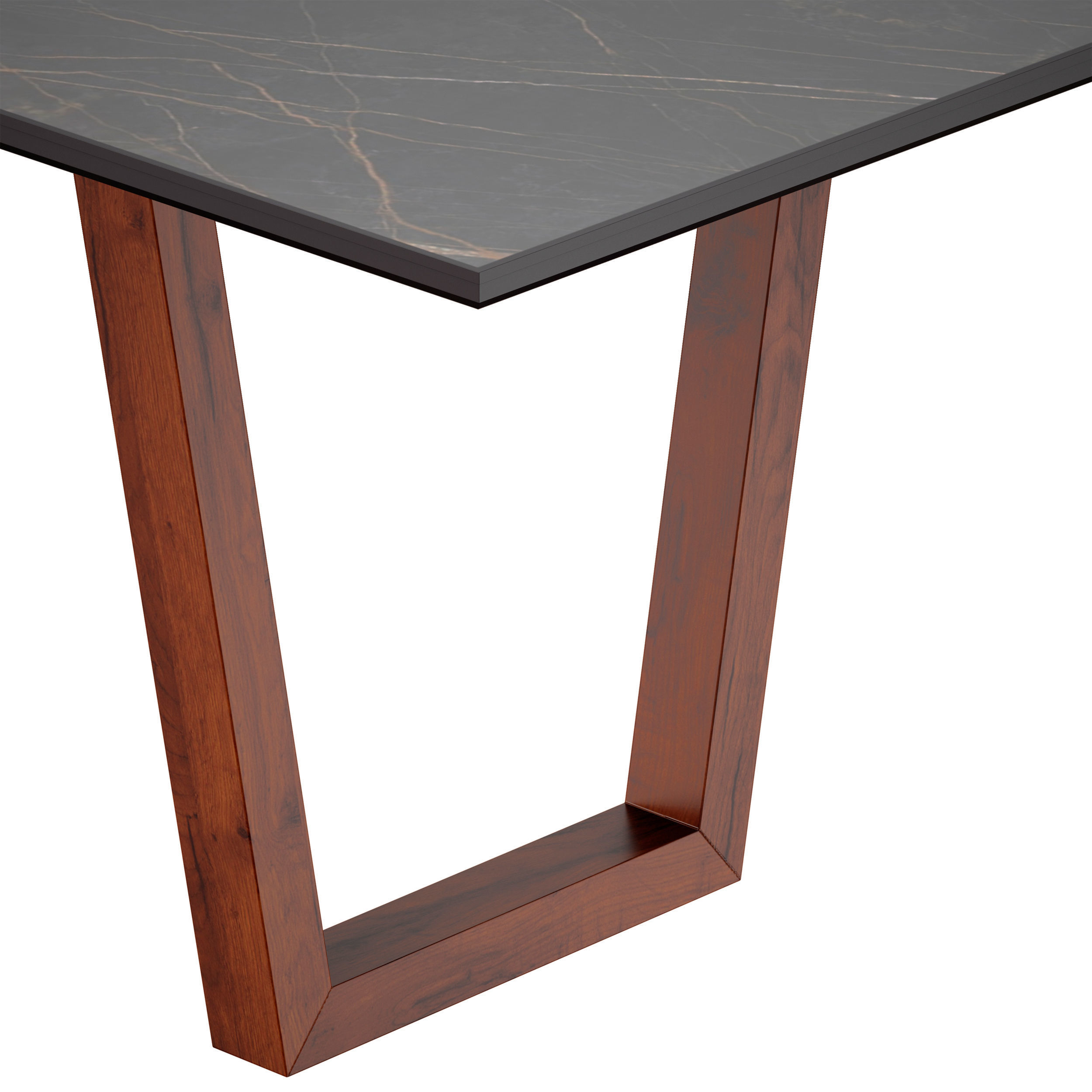 Giada Black Porcelain Table Crate and Barrel 3D model_9