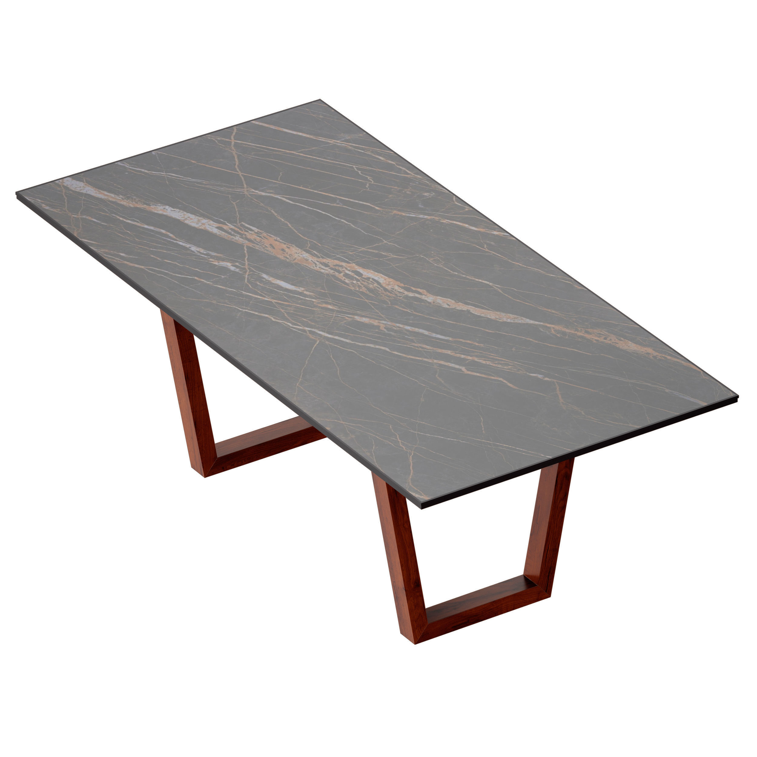 Giada Black Porcelain Table Crate and Barrel 3D model_8