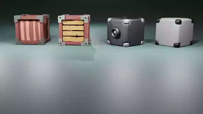 Low poly box pack for games