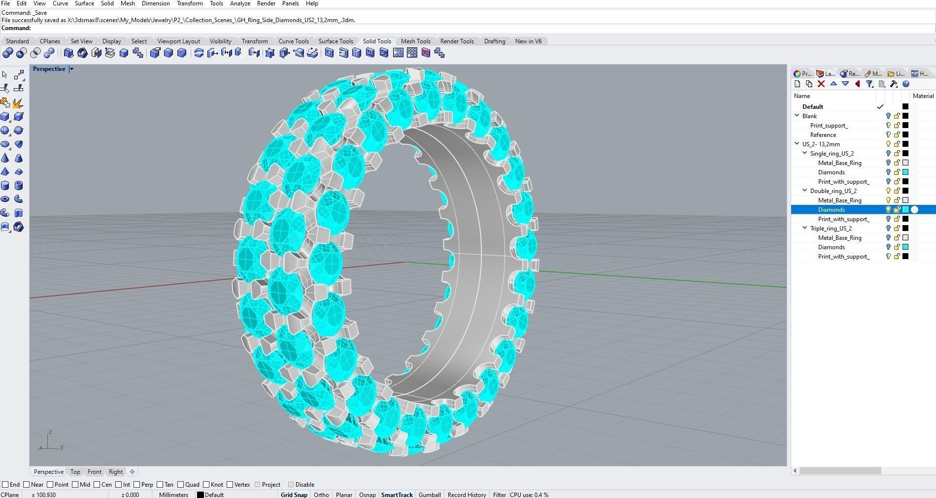 Brilliant ring 3D print model_7