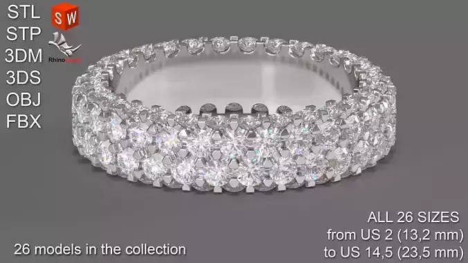 Brilliant ring 3D print model