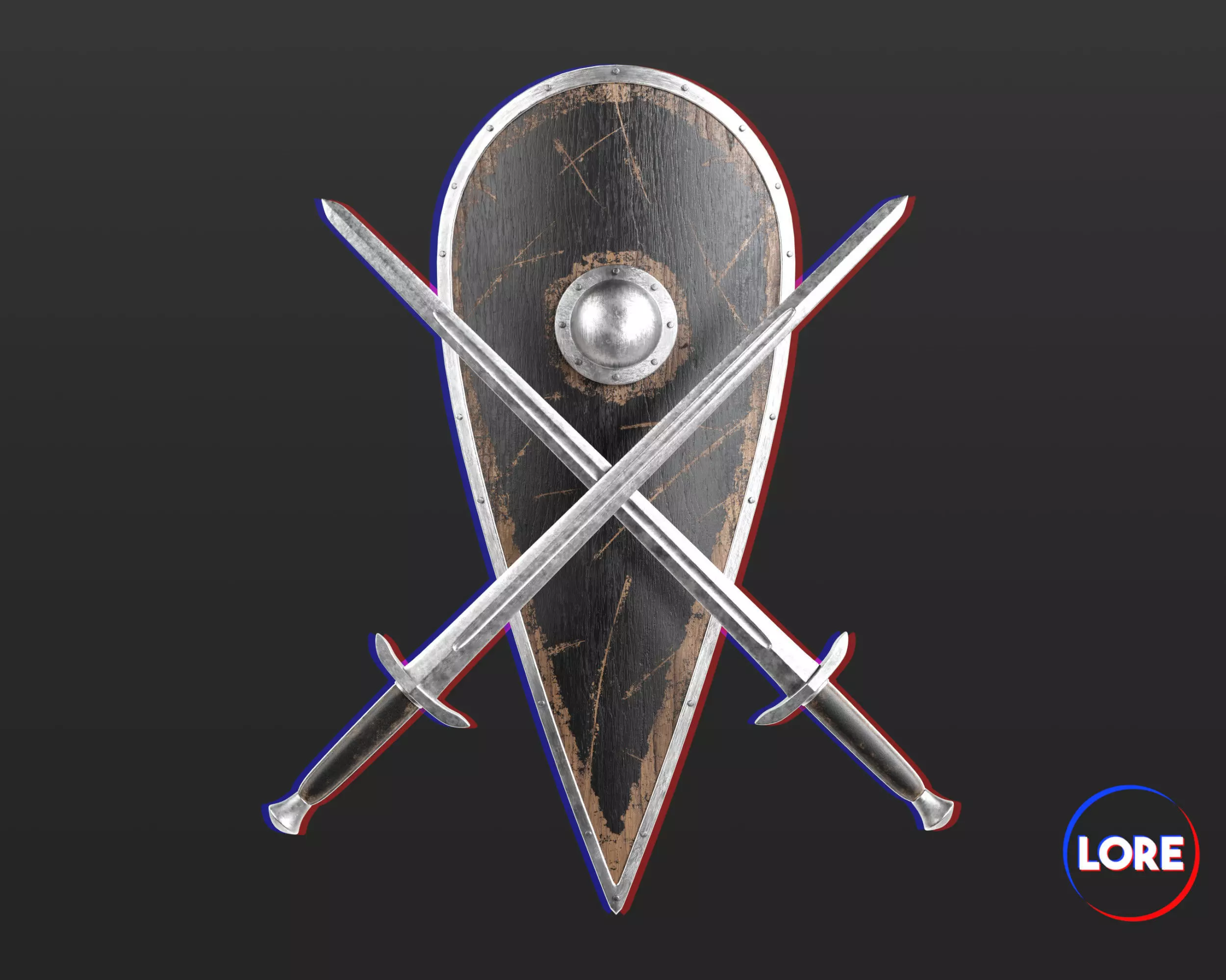 Medieval Collection Elegant Sword and Shield _0