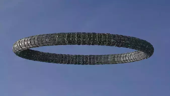 Ufo 3D model circle 3D model