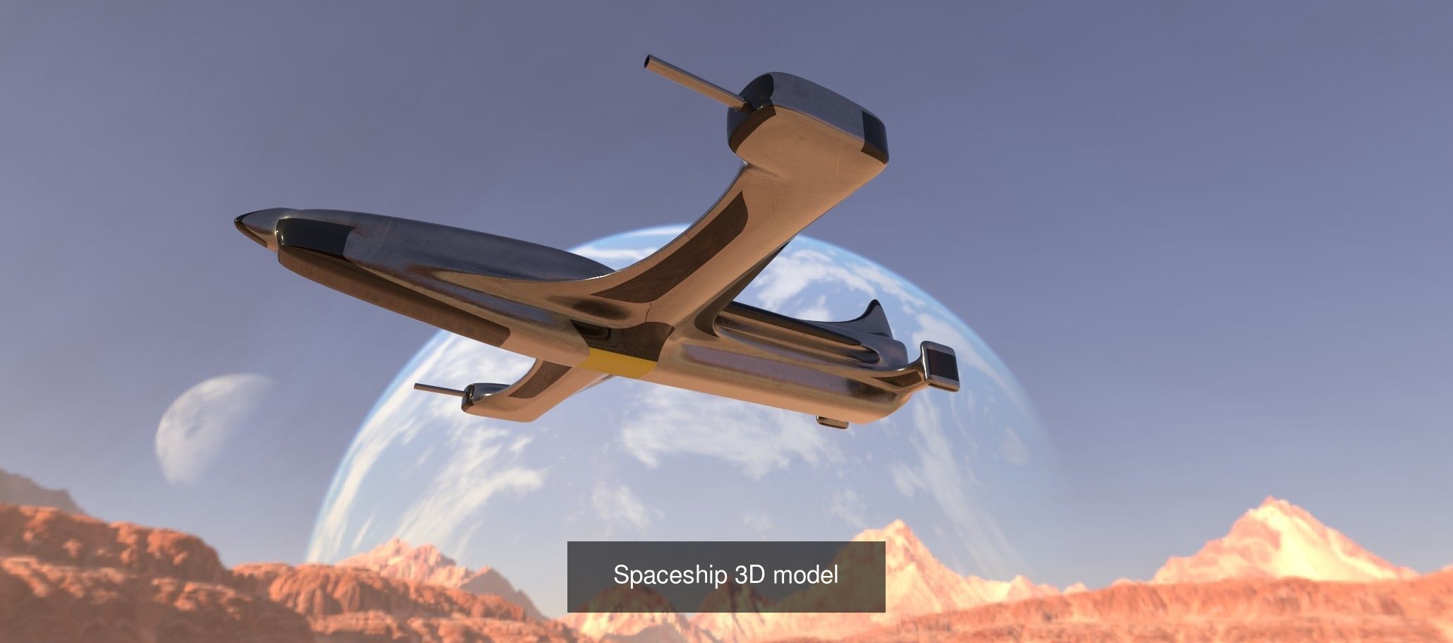 Alien vehicles 3D Model Collection_9