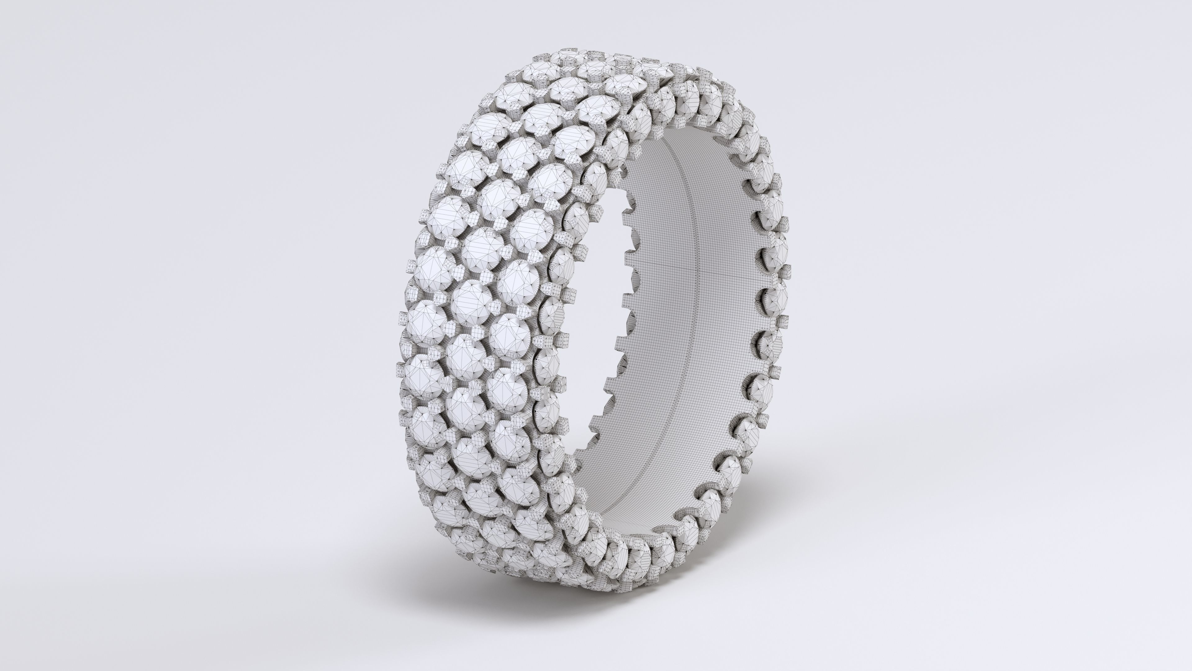 Ring with diamonds 3D print model_10