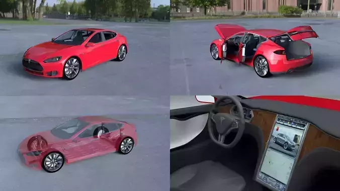Tesla Model S with chassis-interior HDRI