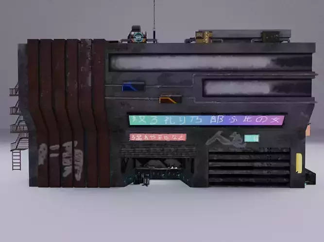  Cyberpunk Building 12