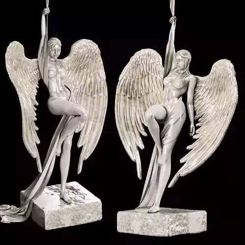Angel wing sculpture 3D model