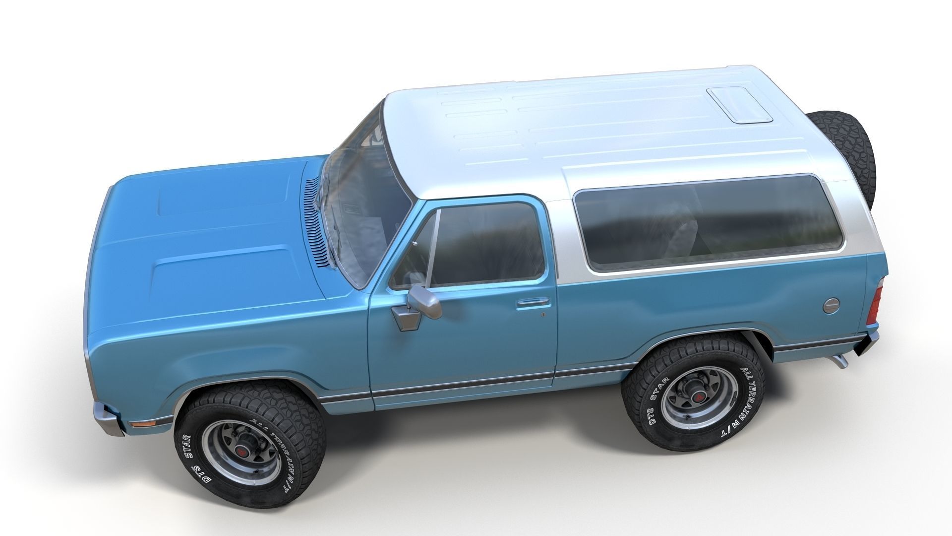American generic offroad car Low-poly 3D model_13