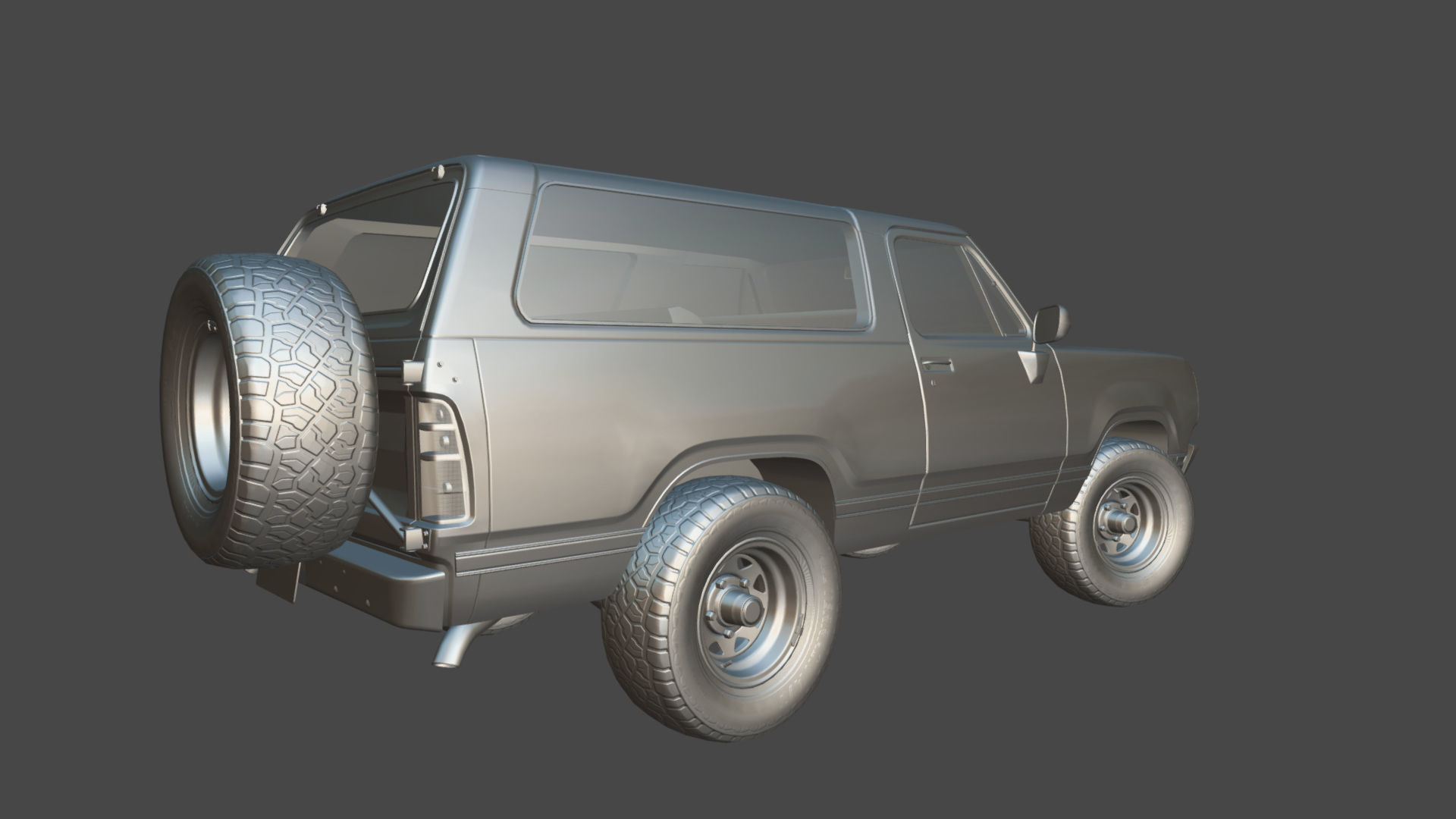American generic offroad car Low-poly 3D model_38