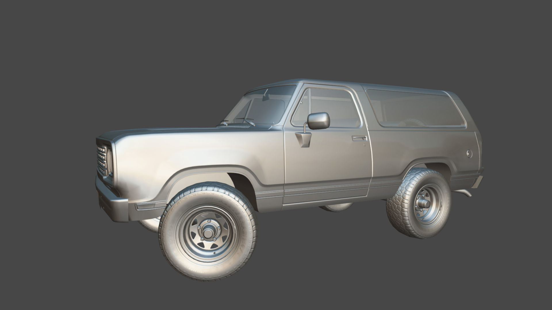 American generic offroad car Low-poly 3D model_37