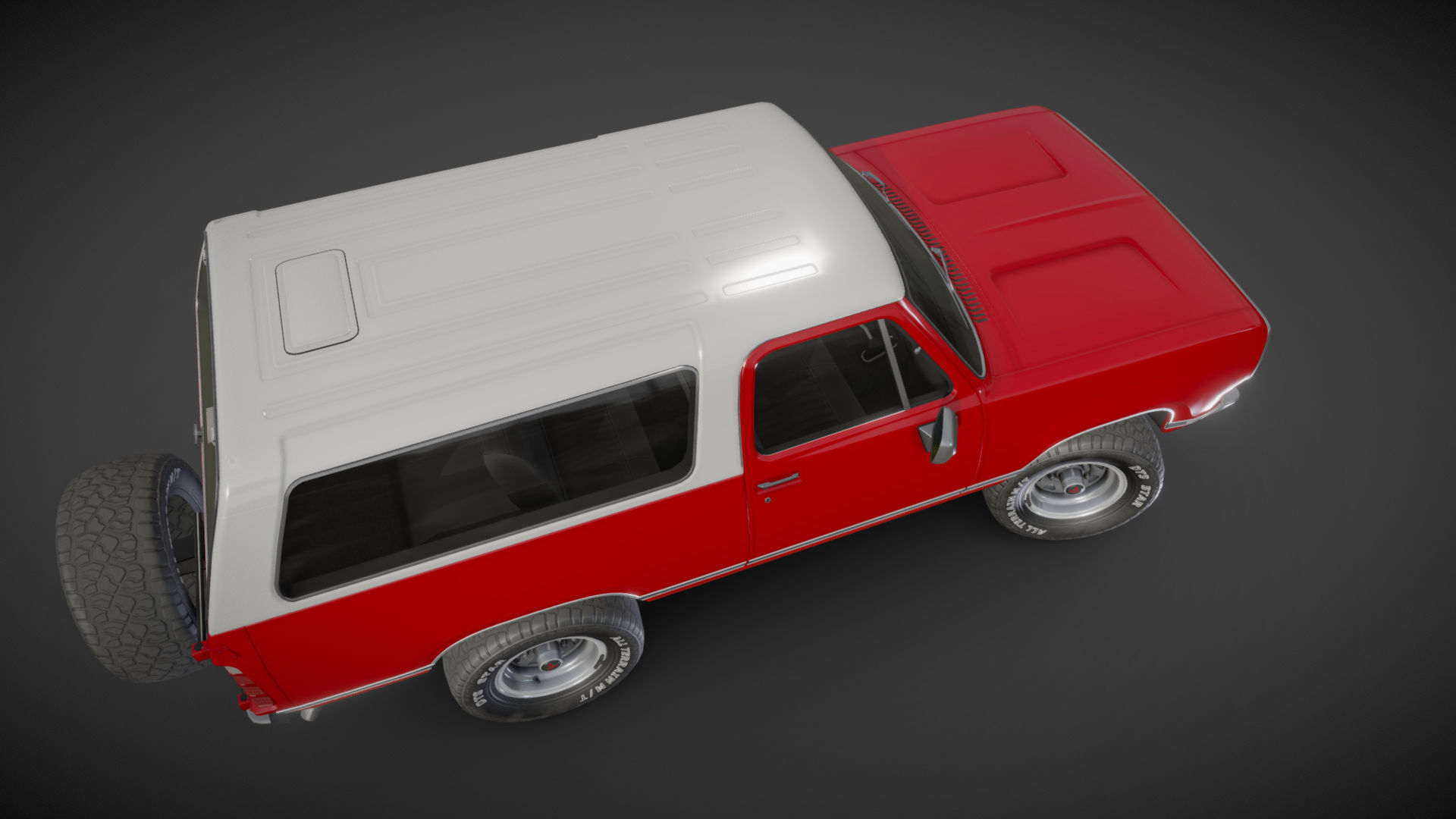 American generic offroad car Low-poly 3D model_27