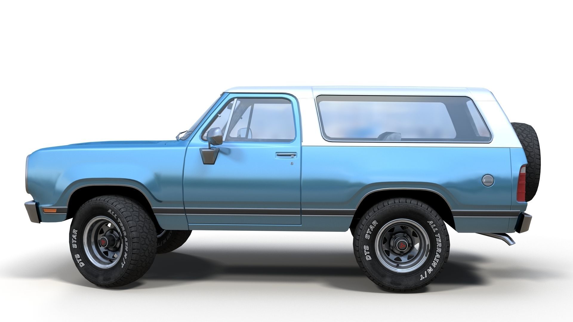 American generic offroad car Low-poly 3D model_9