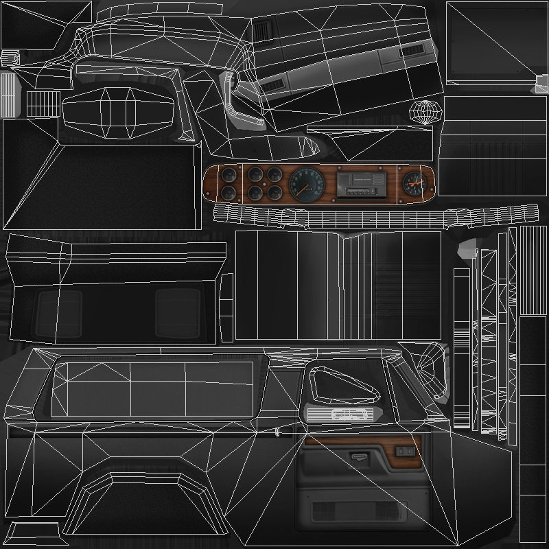 American generic offroad car Low-poly 3D model_50