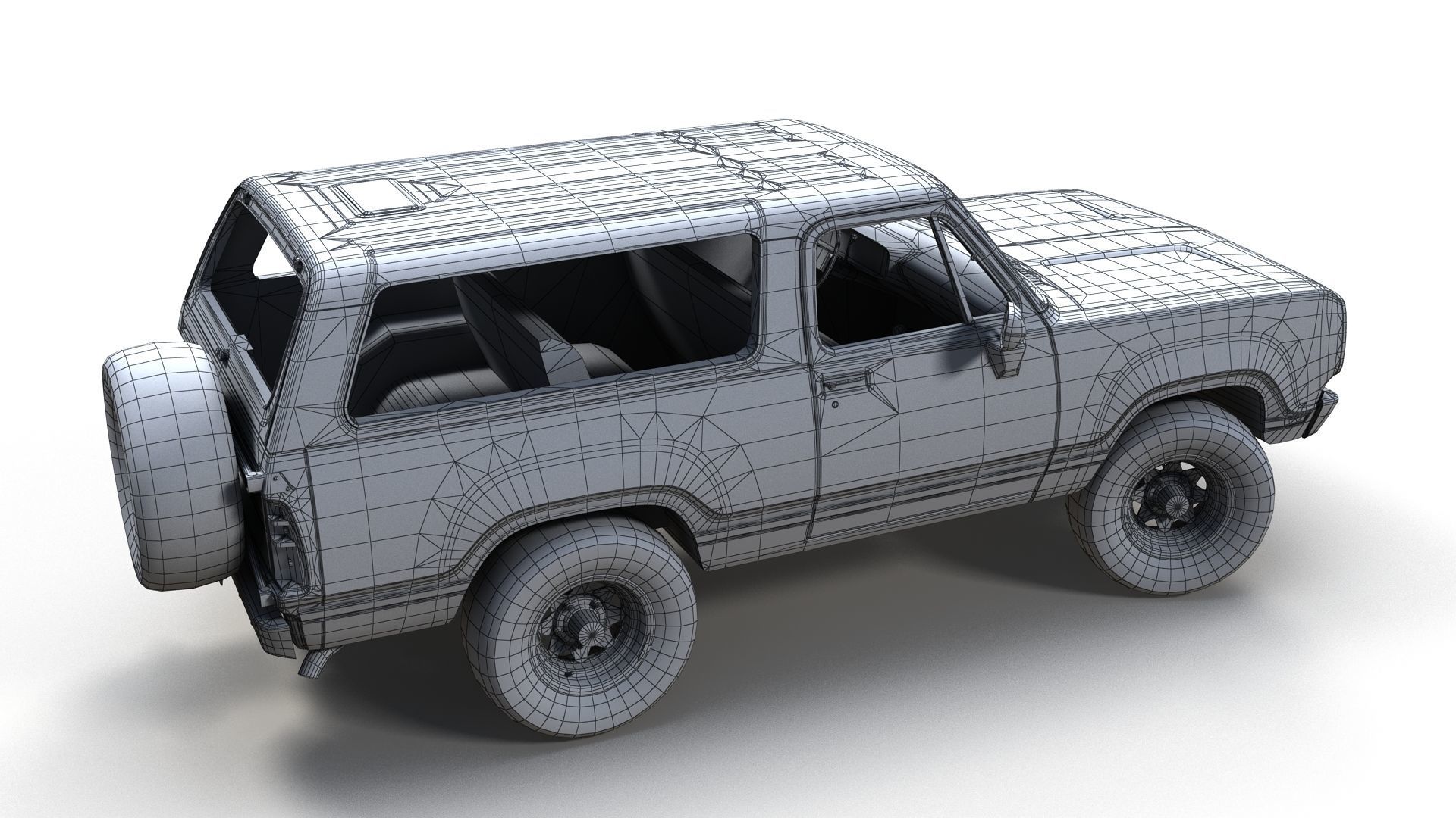 American generic offroad car Low-poly 3D model_15