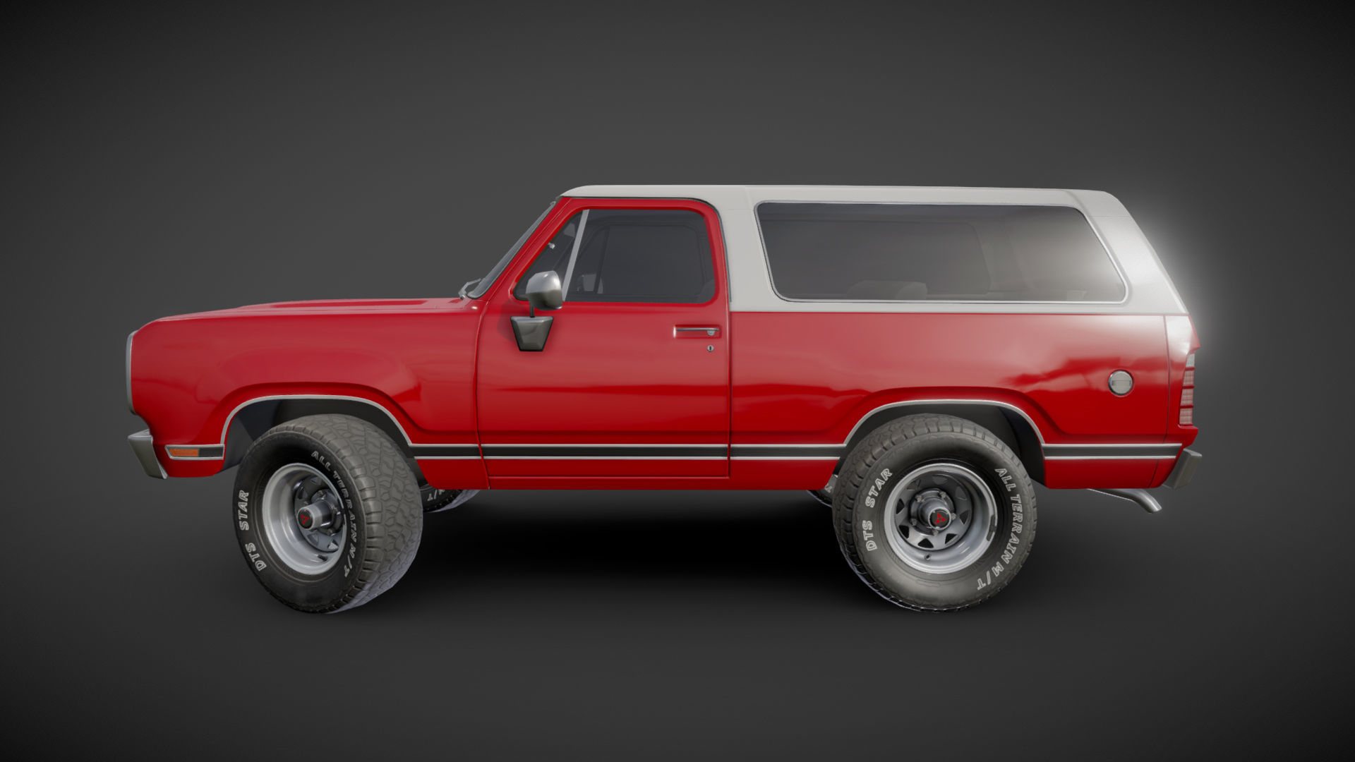 American generic offroad car Low-poly 3D model_23