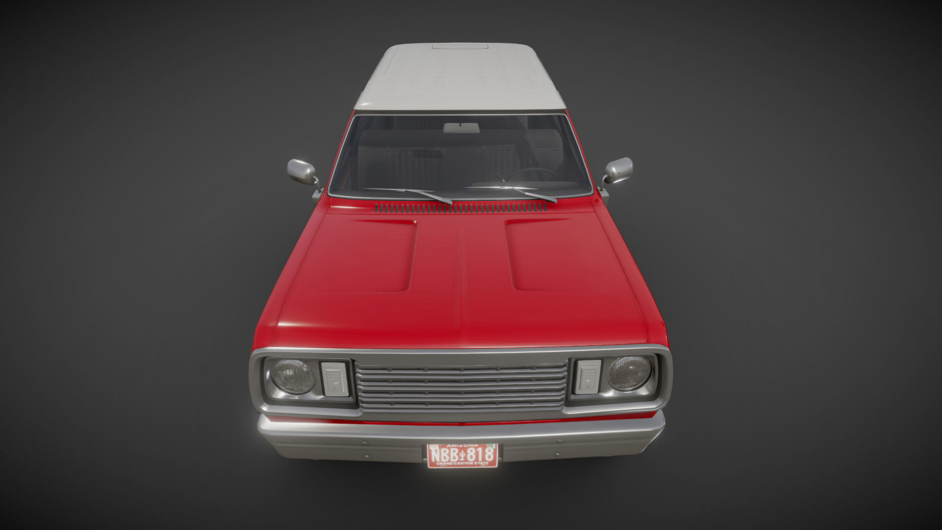 American generic offroad car Low-poly 3D model_30