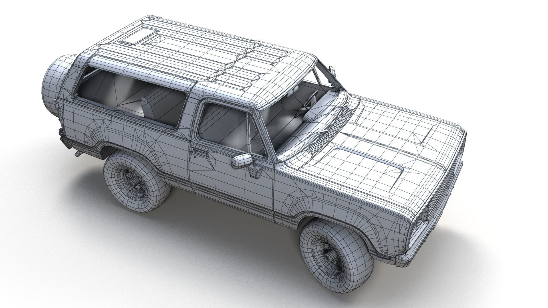 American generic offroad car Low-poly 3D model_16