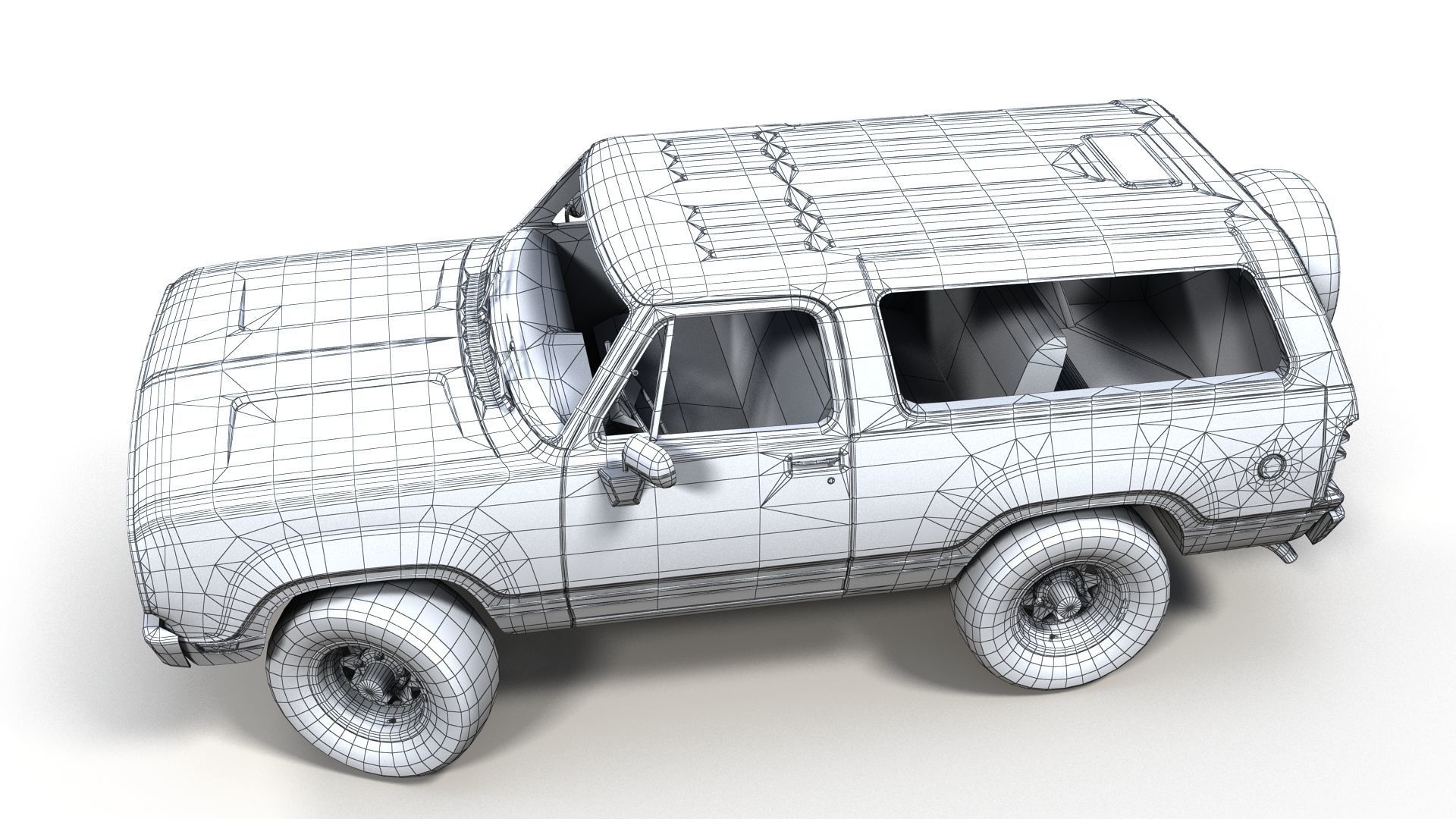 American generic offroad car Low-poly 3D model_21