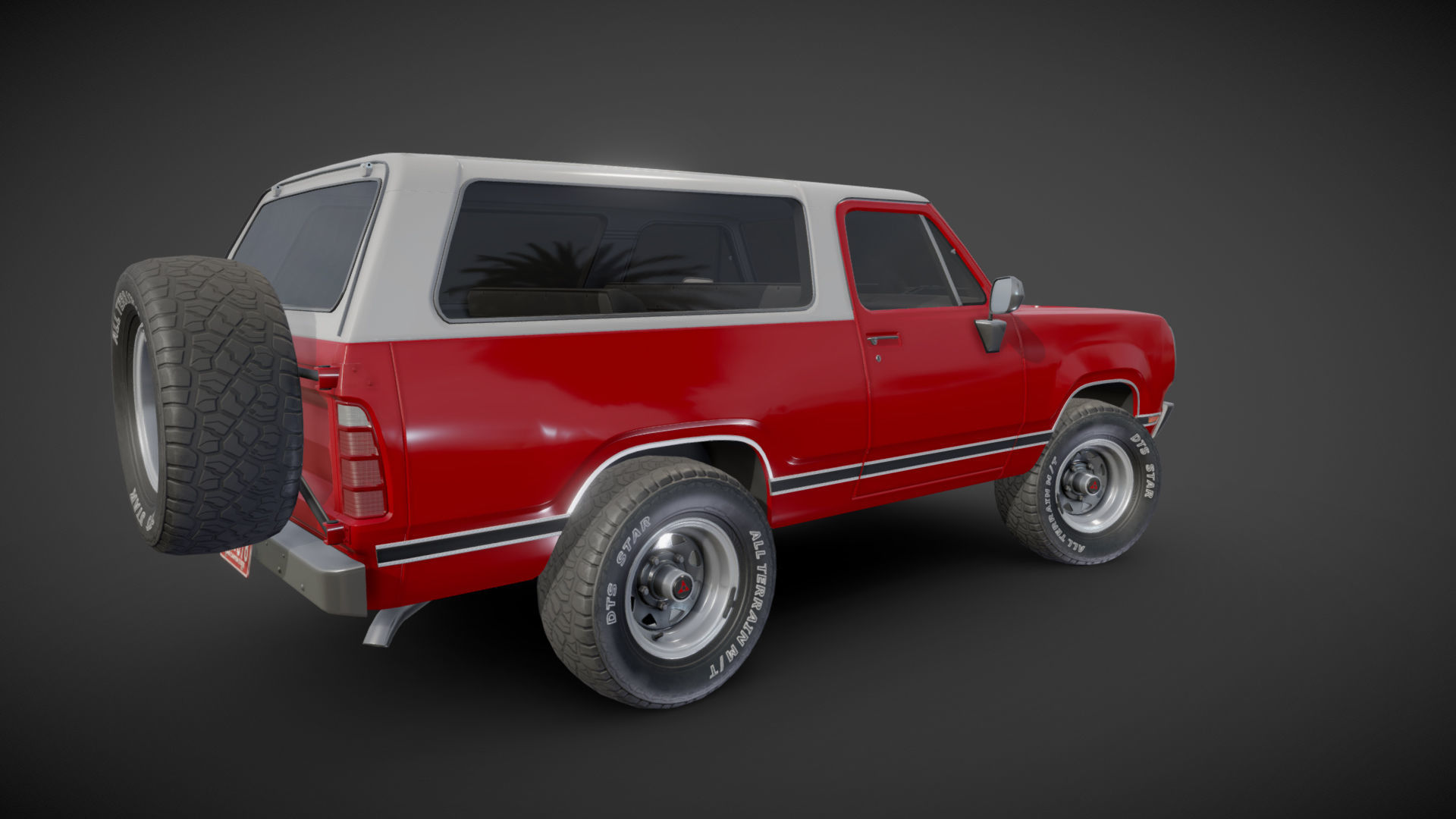 American generic offroad car Low-poly 3D model_28