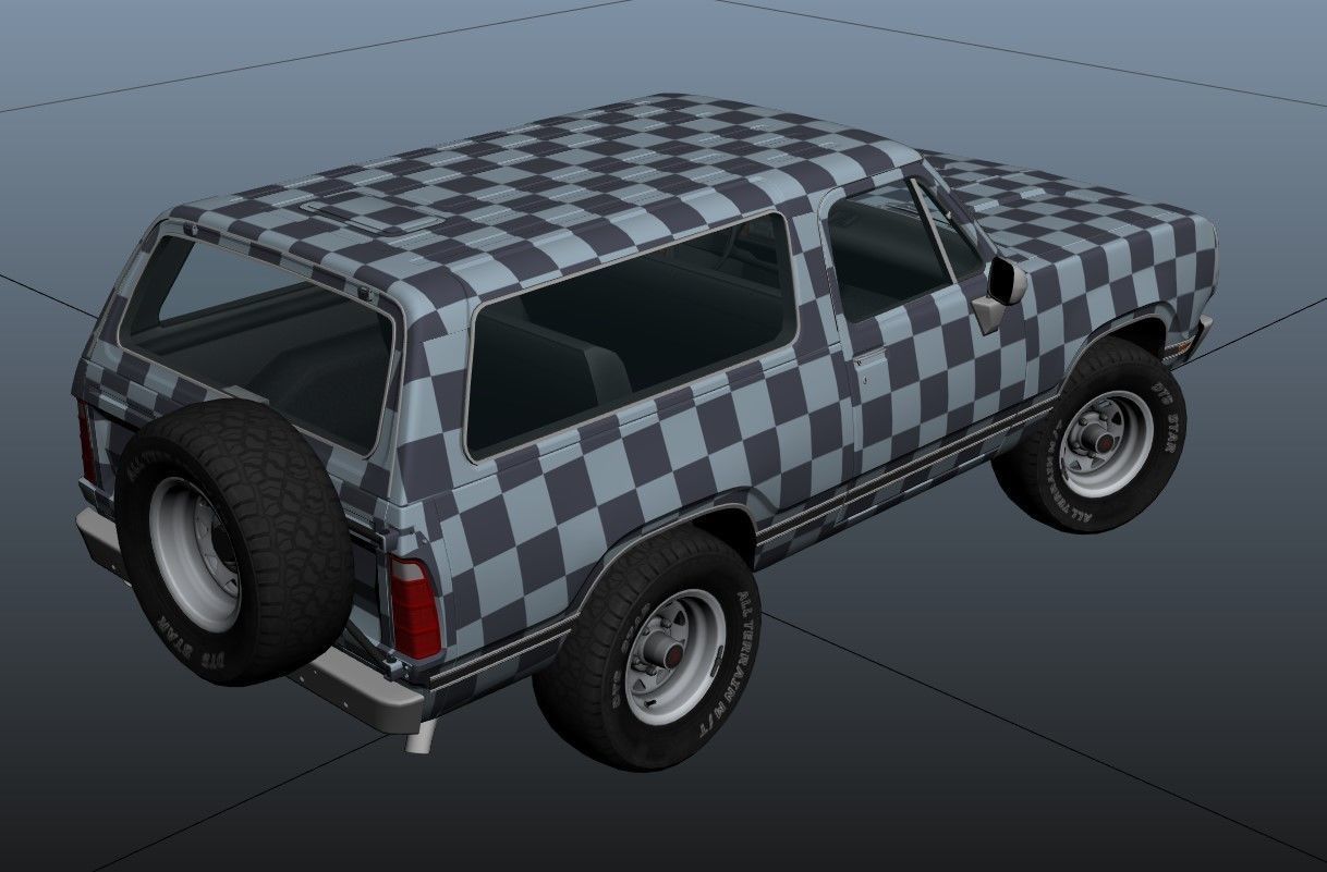 American generic offroad car Low-poly 3D model_46