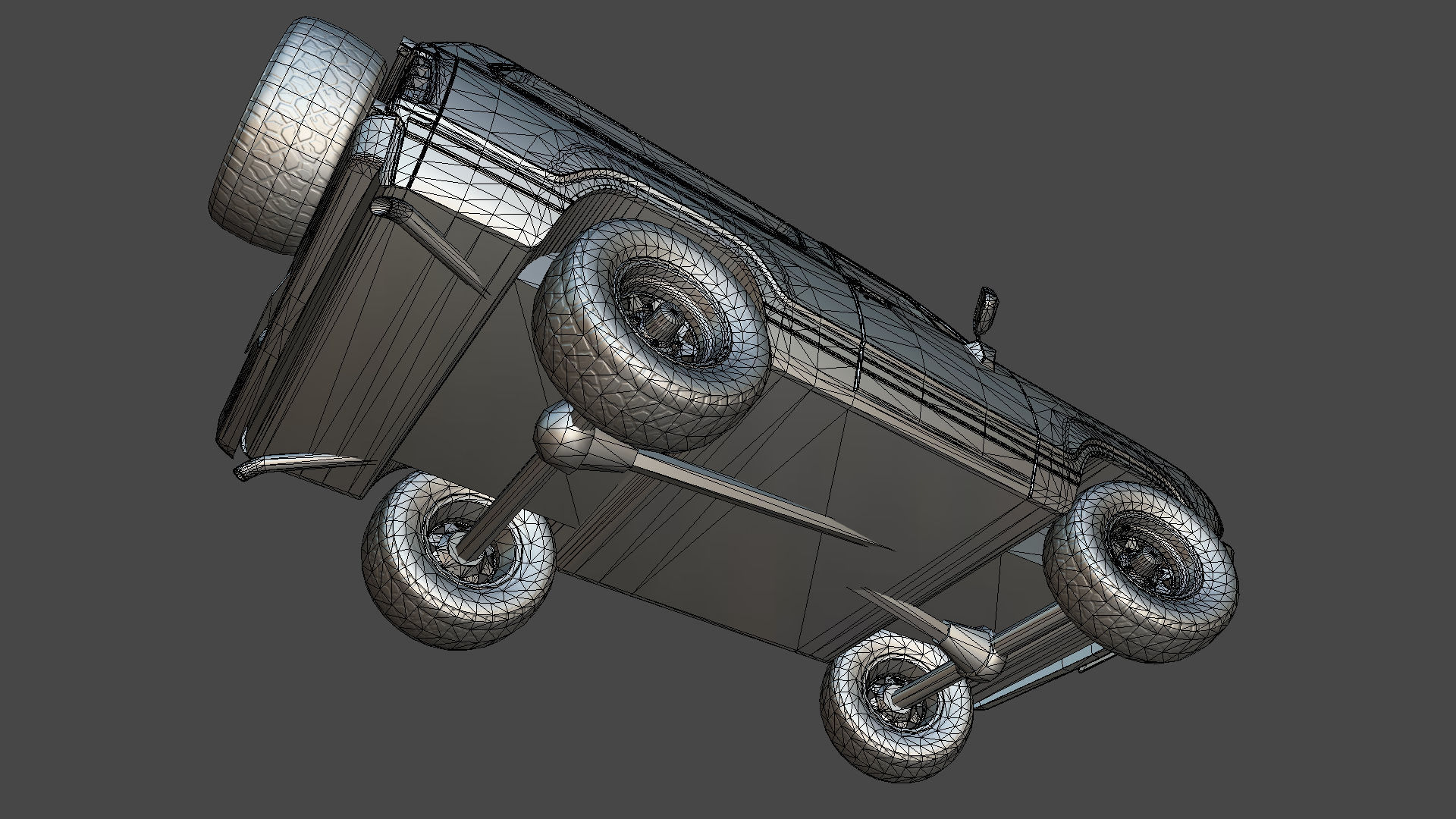 American generic offroad car Low-poly 3D model_41