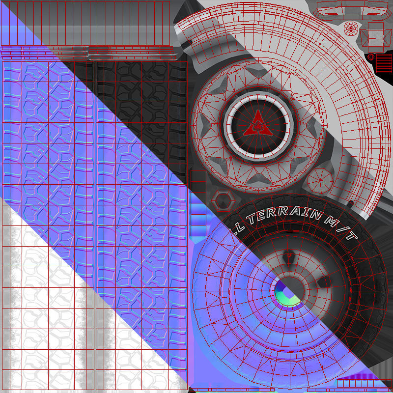 American generic offroad car Low-poly 3D model_51