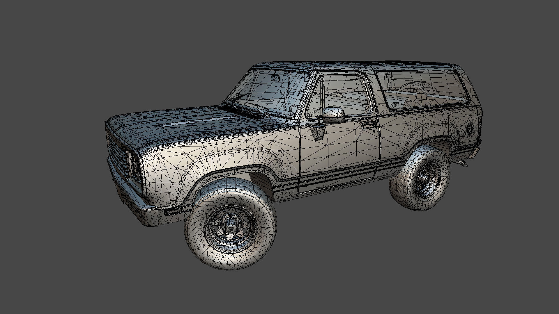 American generic offroad car Low-poly 3D model_39