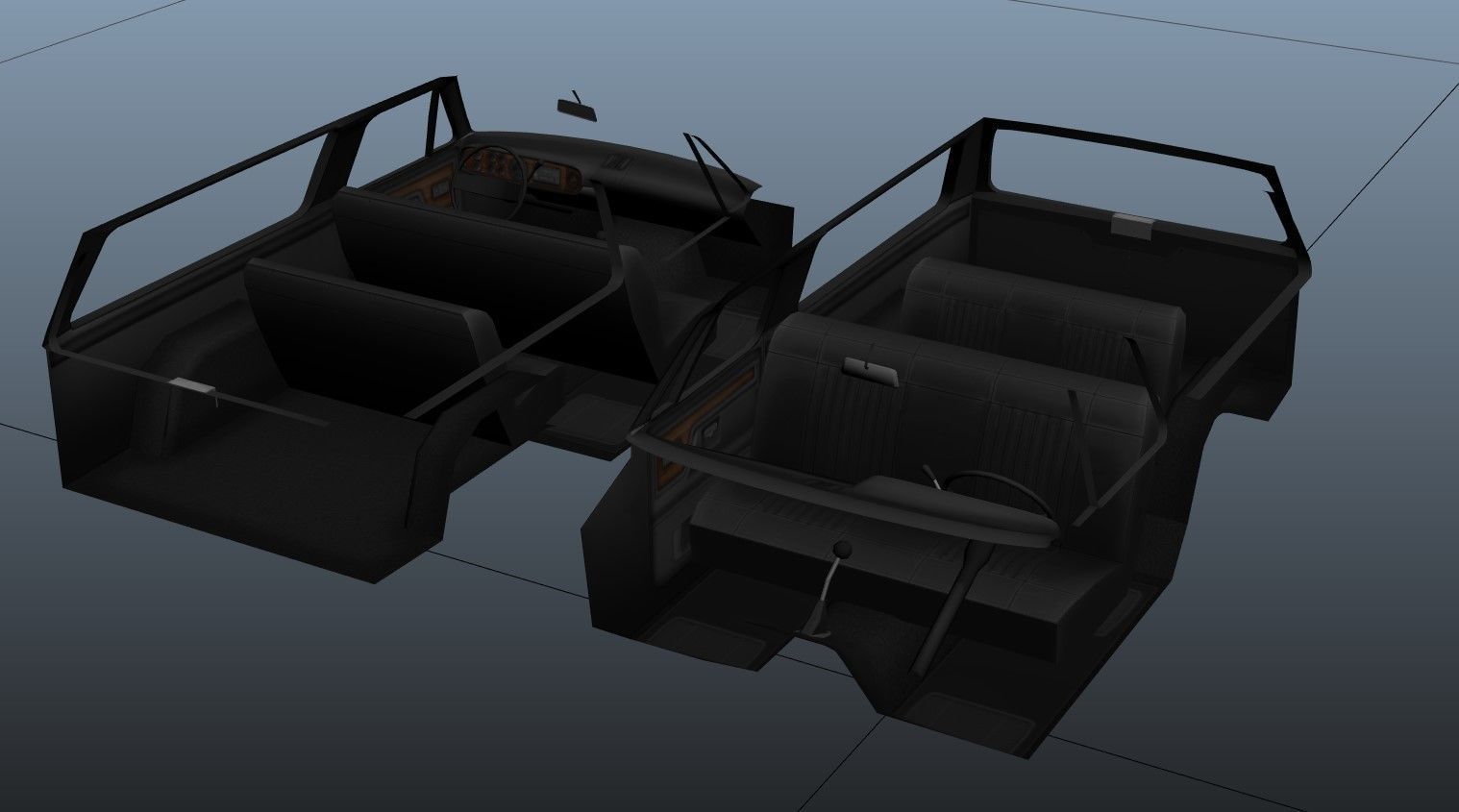 American generic offroad car Low-poly 3D model_47