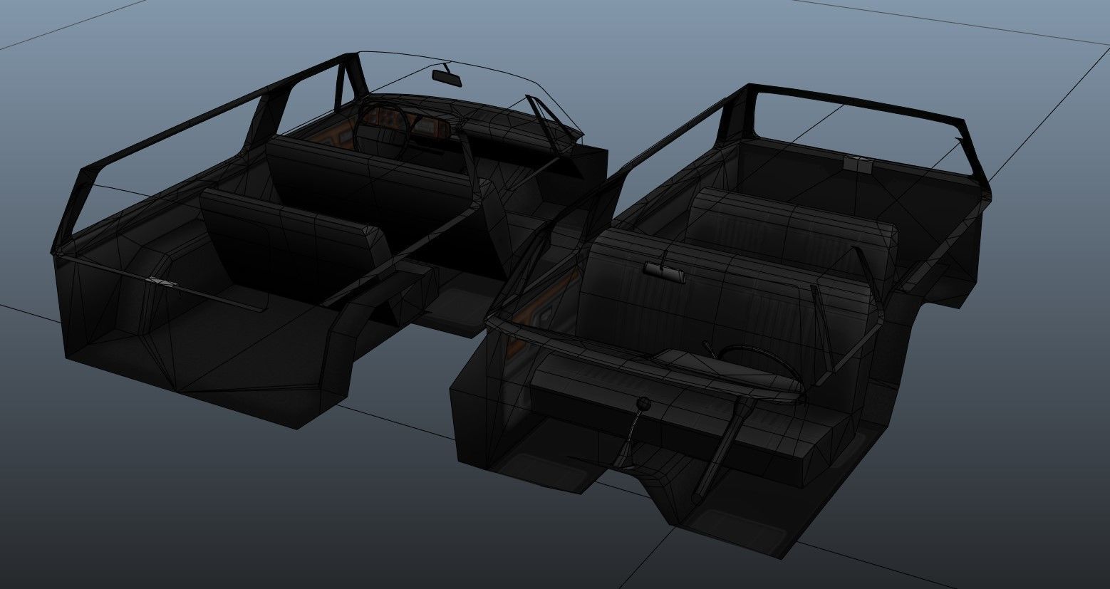 American generic offroad car Low-poly 3D model_48