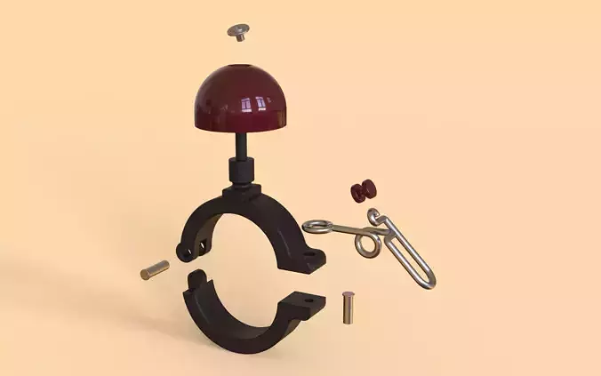 Lezyne classic bike bell 3D model