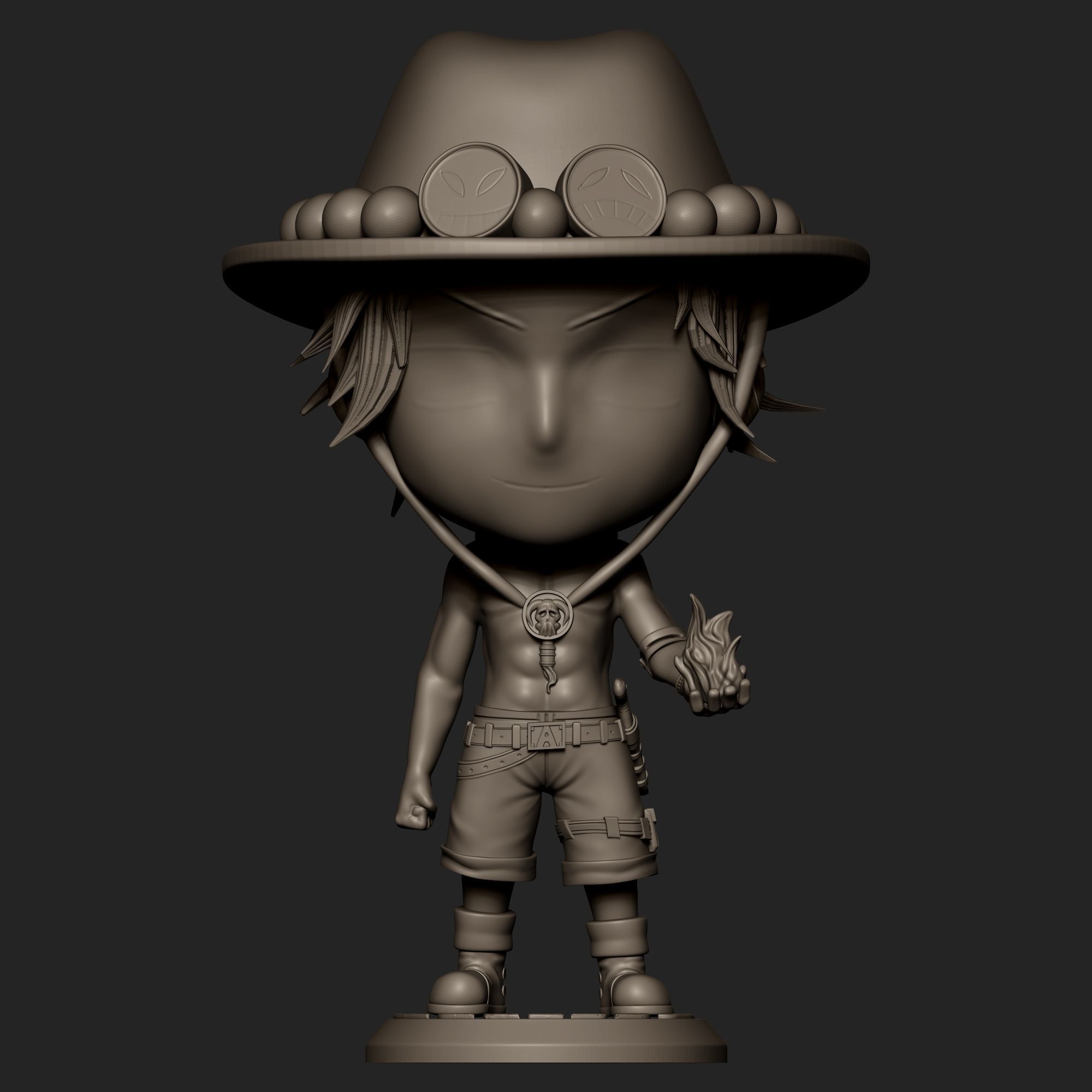 Portgas D Ace 3D print model_3