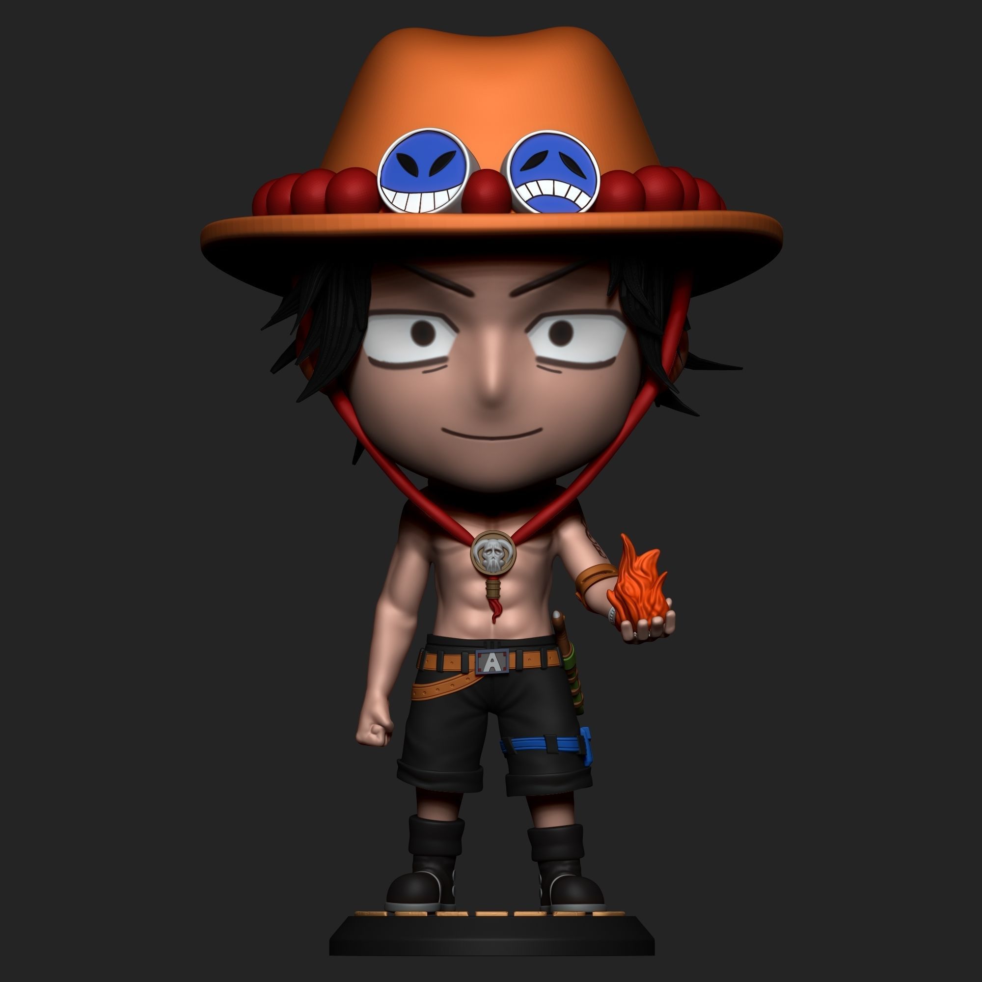 Portgas D Ace 3D print model_1