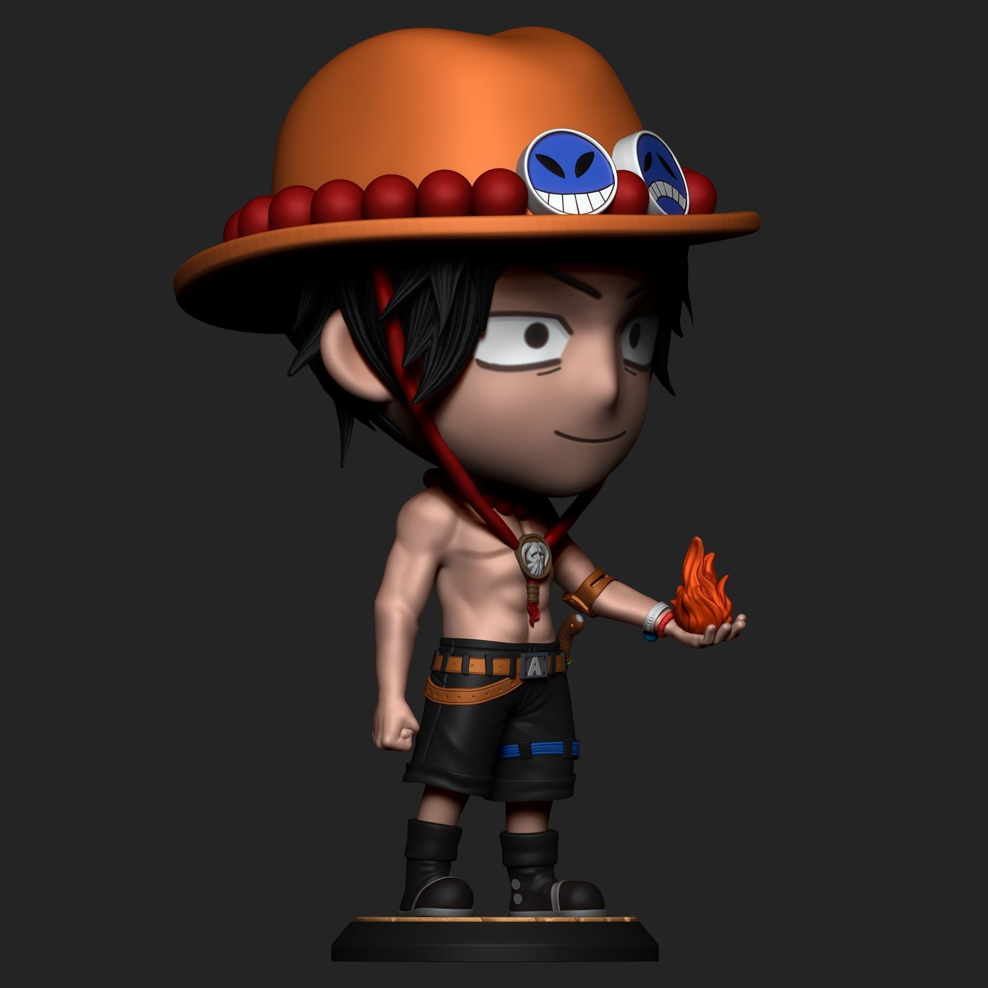 Portgas D Ace 3D print model_7