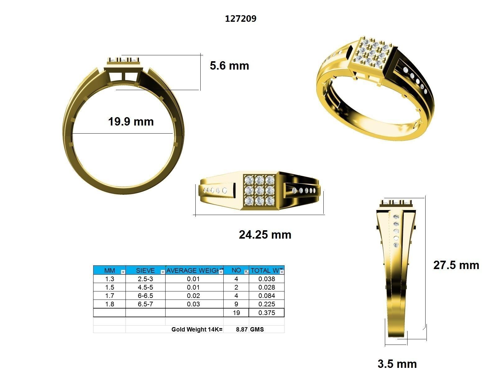 Ring - 127209 3D print model_12