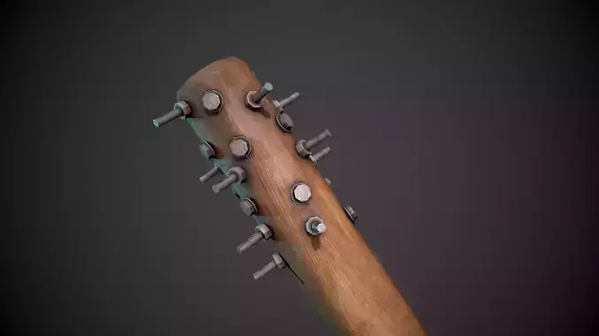 Spiked Baseball Bat Weapon  Low-poly 3D model