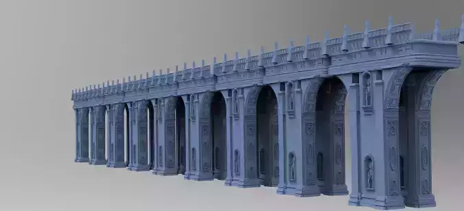 Bridge medieval fantasy 3D model