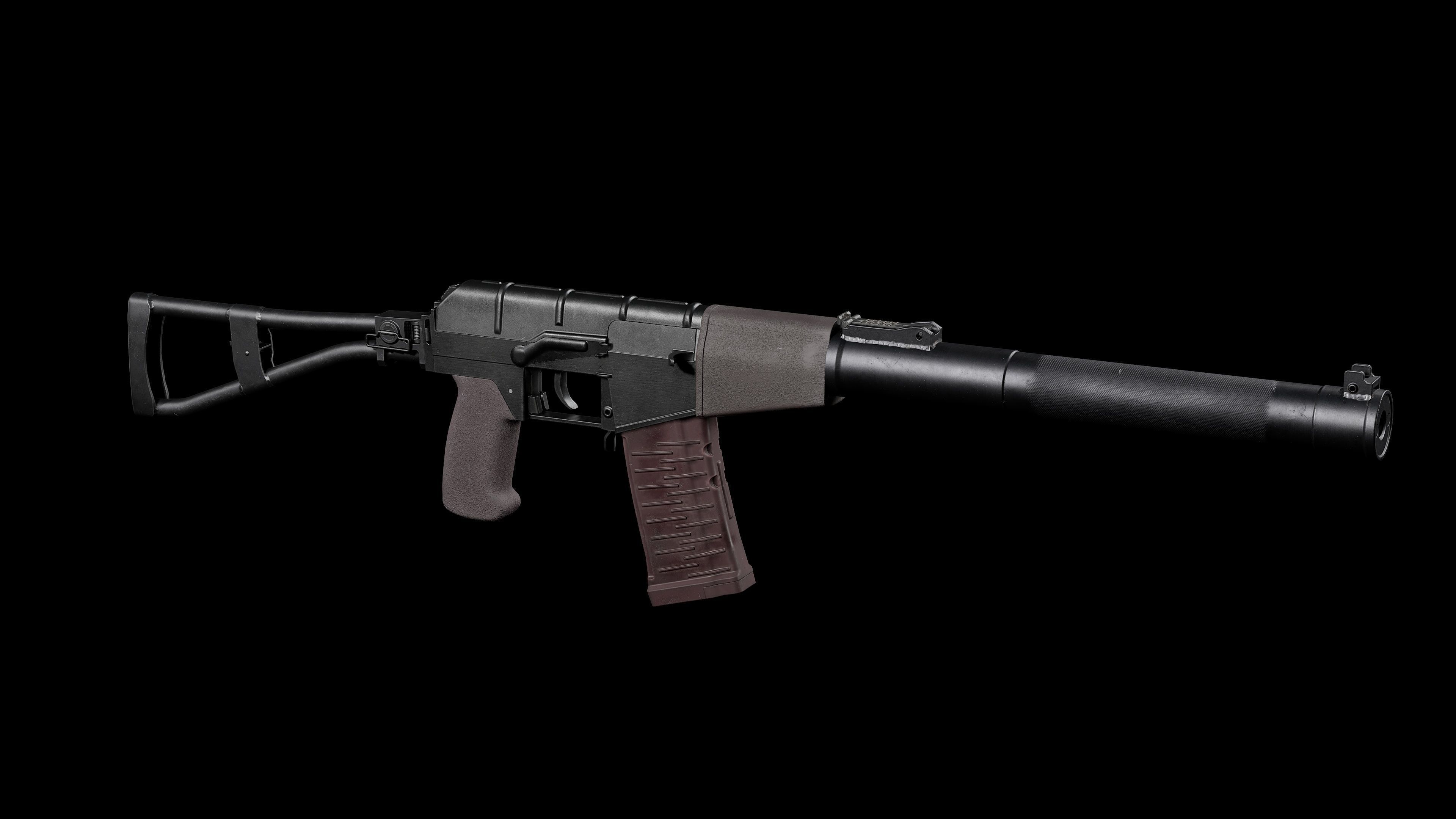 AS VAL russian rifle  Low-poly 3D model_12